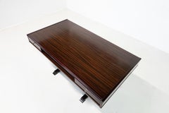 Bureau en bois moderne du milieu du siècle avec tiroirs, Italie, années 1960