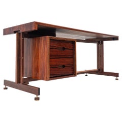 Mid-Century Modern Wooden Desk with Drawers, Italy, 1960s