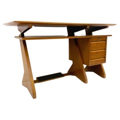 Mid-Century Modern wooden Desk with Drawers, Italy, 1960s
