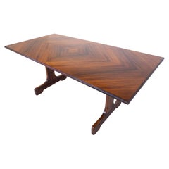 Vintage Mid-Century Modern Wooden Dining Table, Italy, 1970s