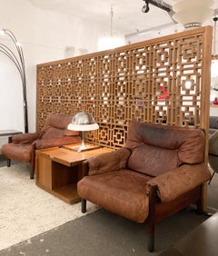 Mid-Century Modern Wooden Folding Screen, Belgium, 1975