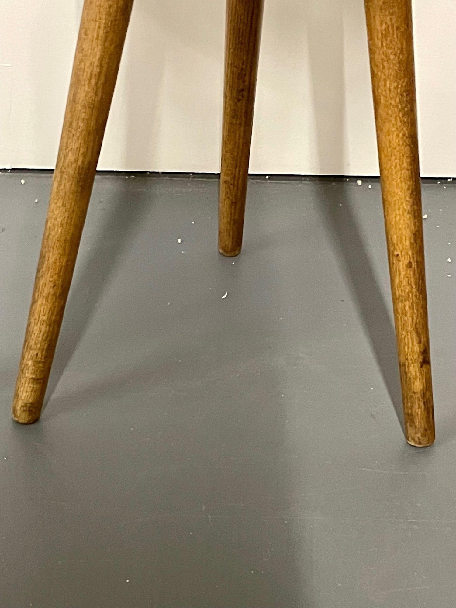 Mid-Century Modern Wooden French Provincial Stools, Charlotte Perriand Style For Sale 7