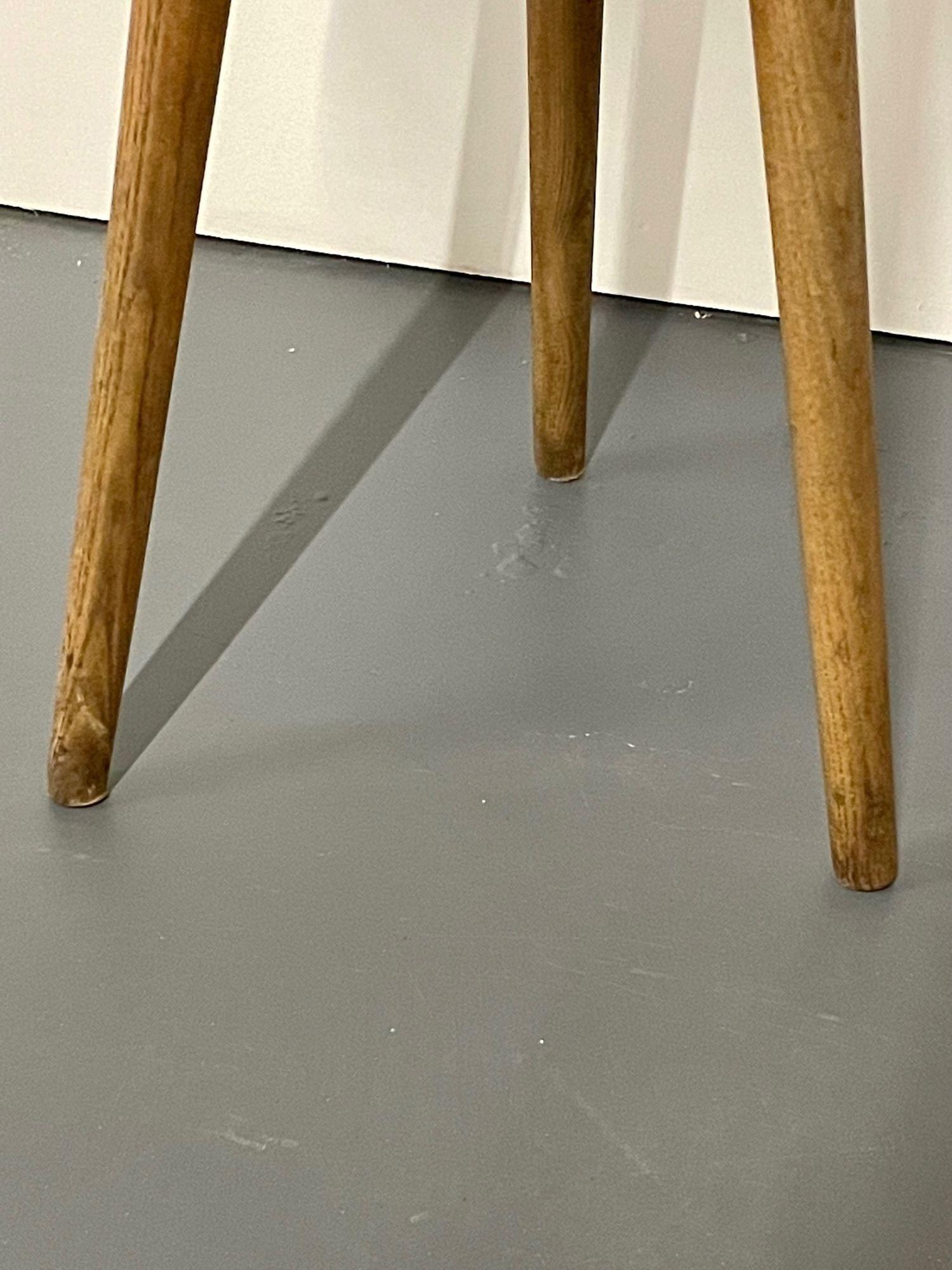 Mid-Century Modern Wooden French Provincial Stools, Charlotte Perriand Style For Sale 8