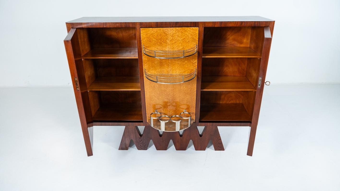 Mid-Century Modern Wooden Italian Bar attributed to Osvaldo Borsani, 1950s For Sale 6