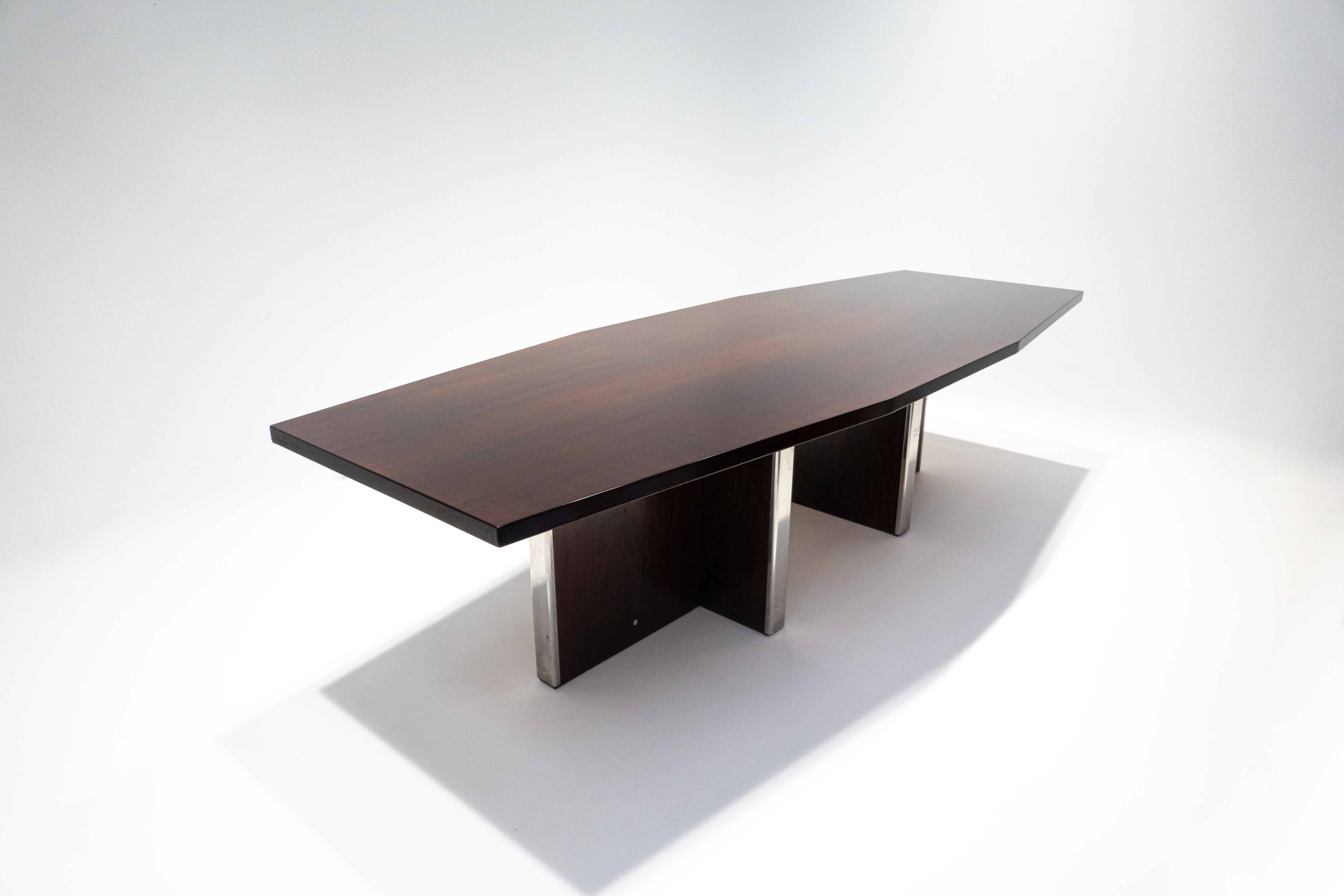 Mid-20th Century Mid-Century Modern Wooden Italian Conference Table by MIM, 1960s
