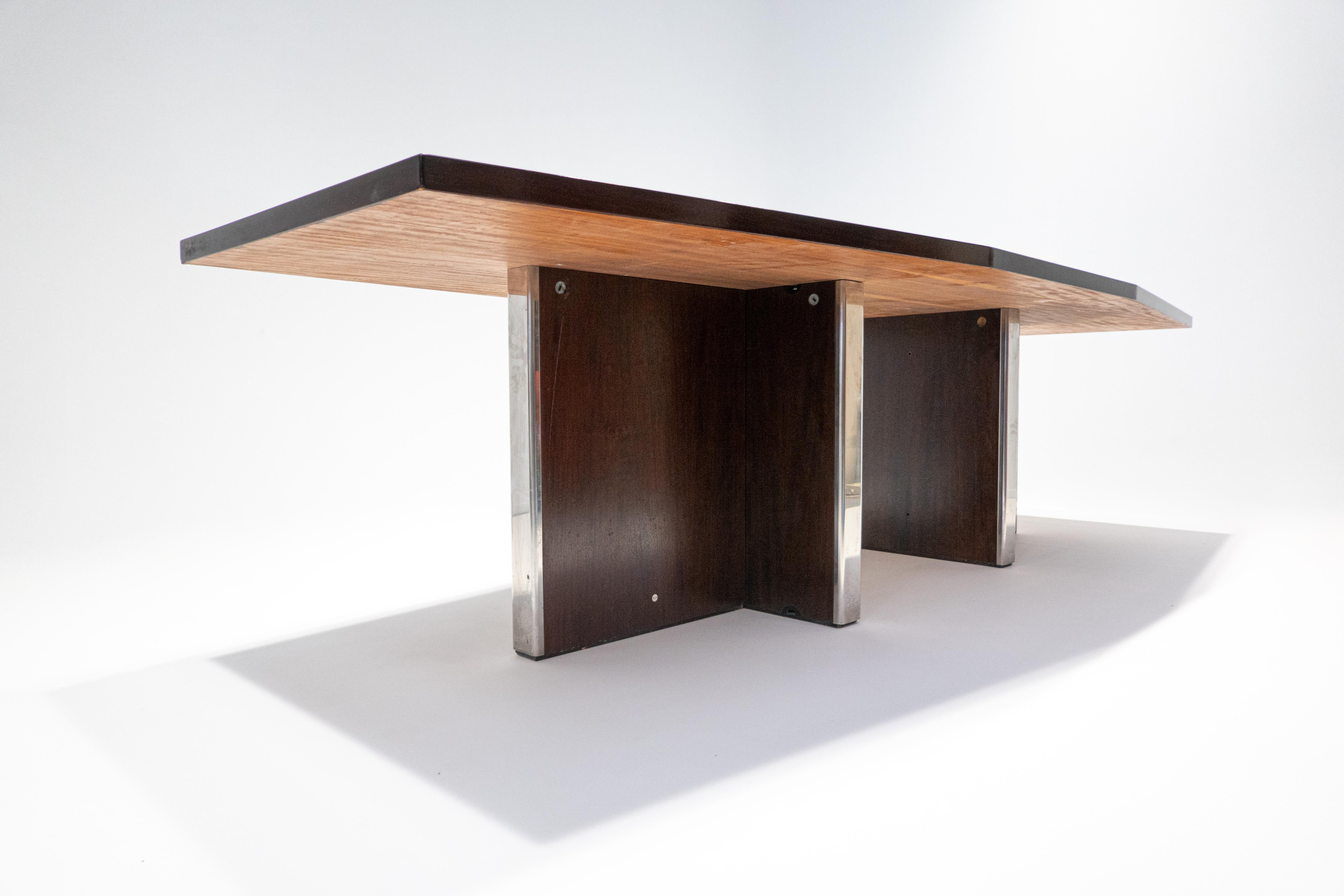 Mid-Century Modern Wooden Italian Conference Table by MIM, 1960s 1