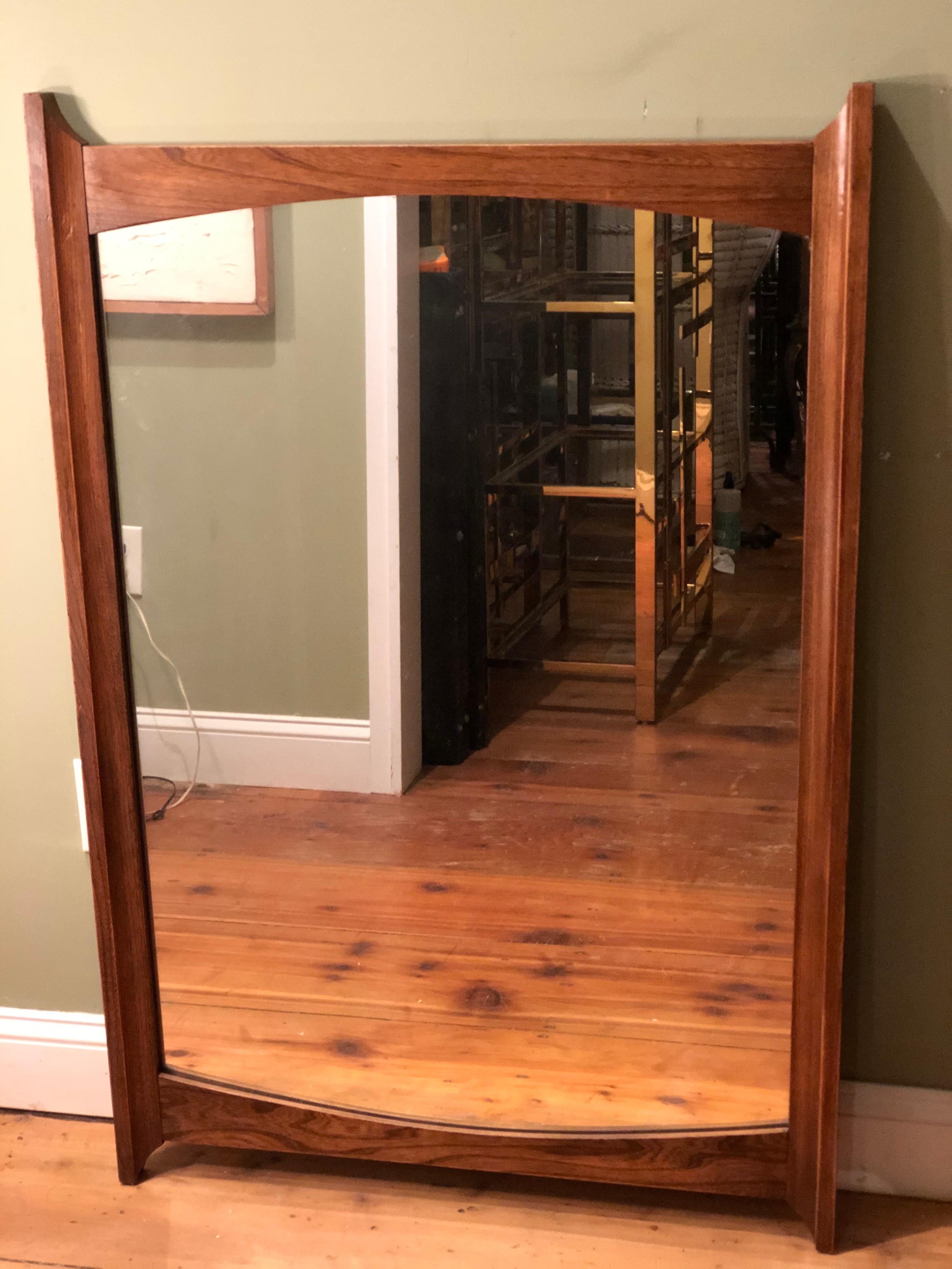 Mid-Century Modern Wooden Mirror 7
