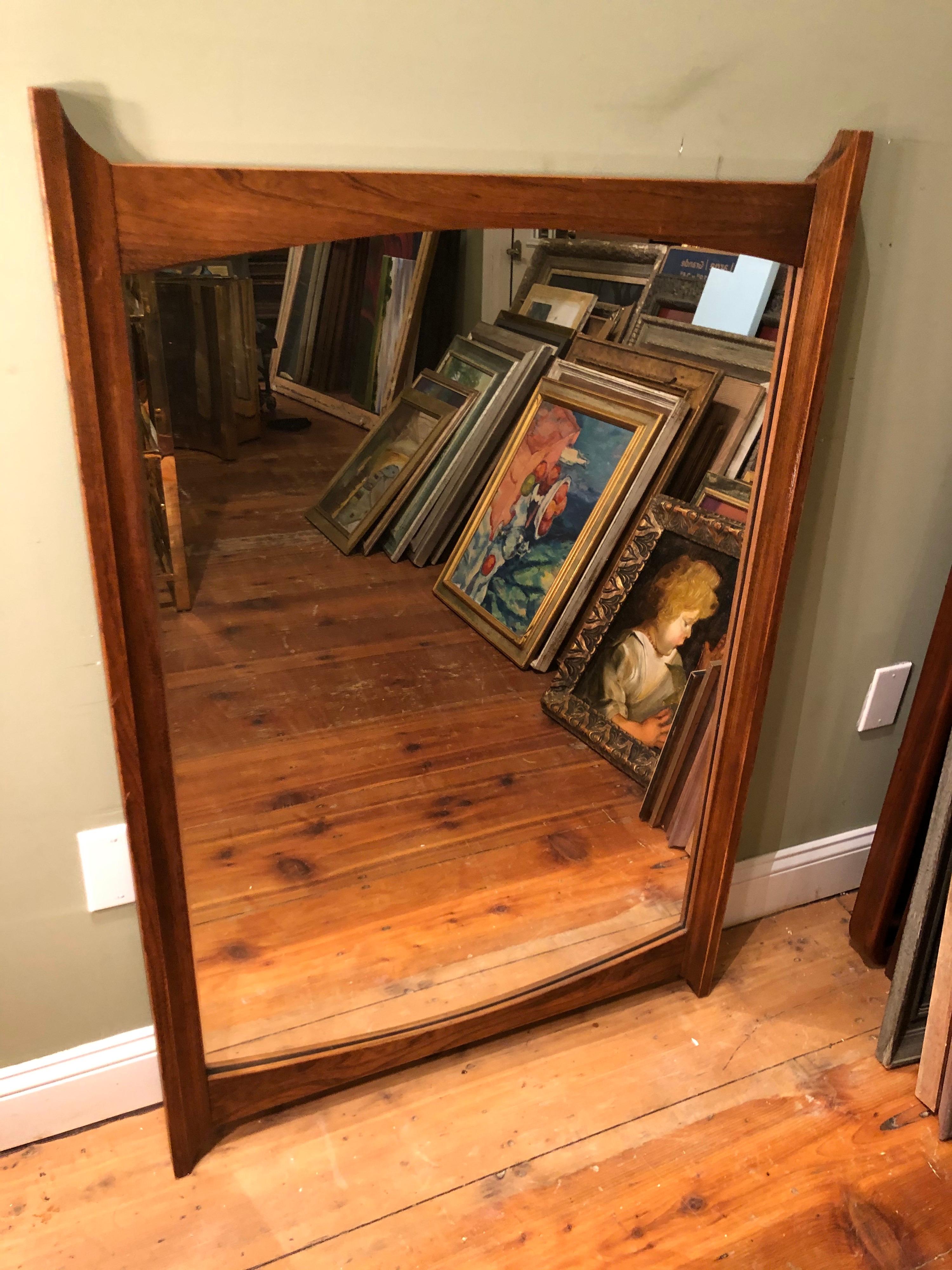 Mid-Century Modern Wooden Mirror 12