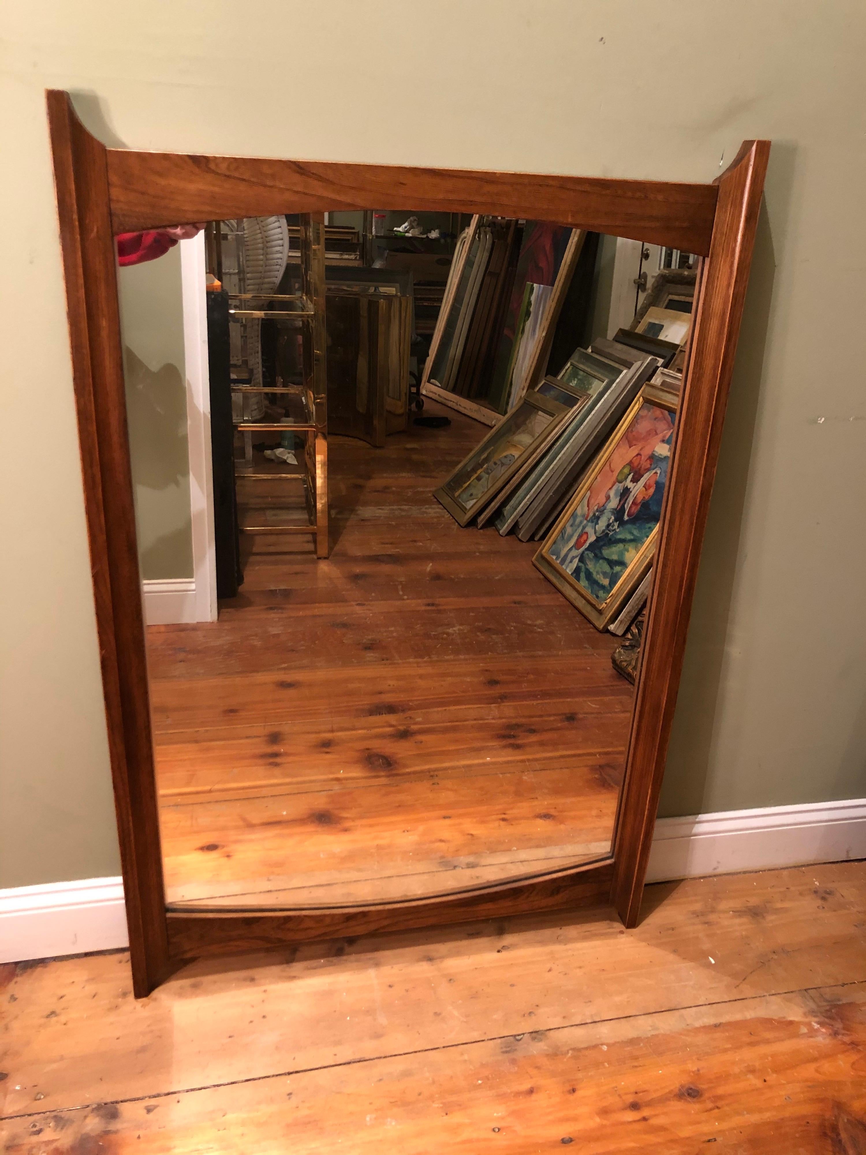 Late 20th Century Mid-Century Modern Wooden Mirror