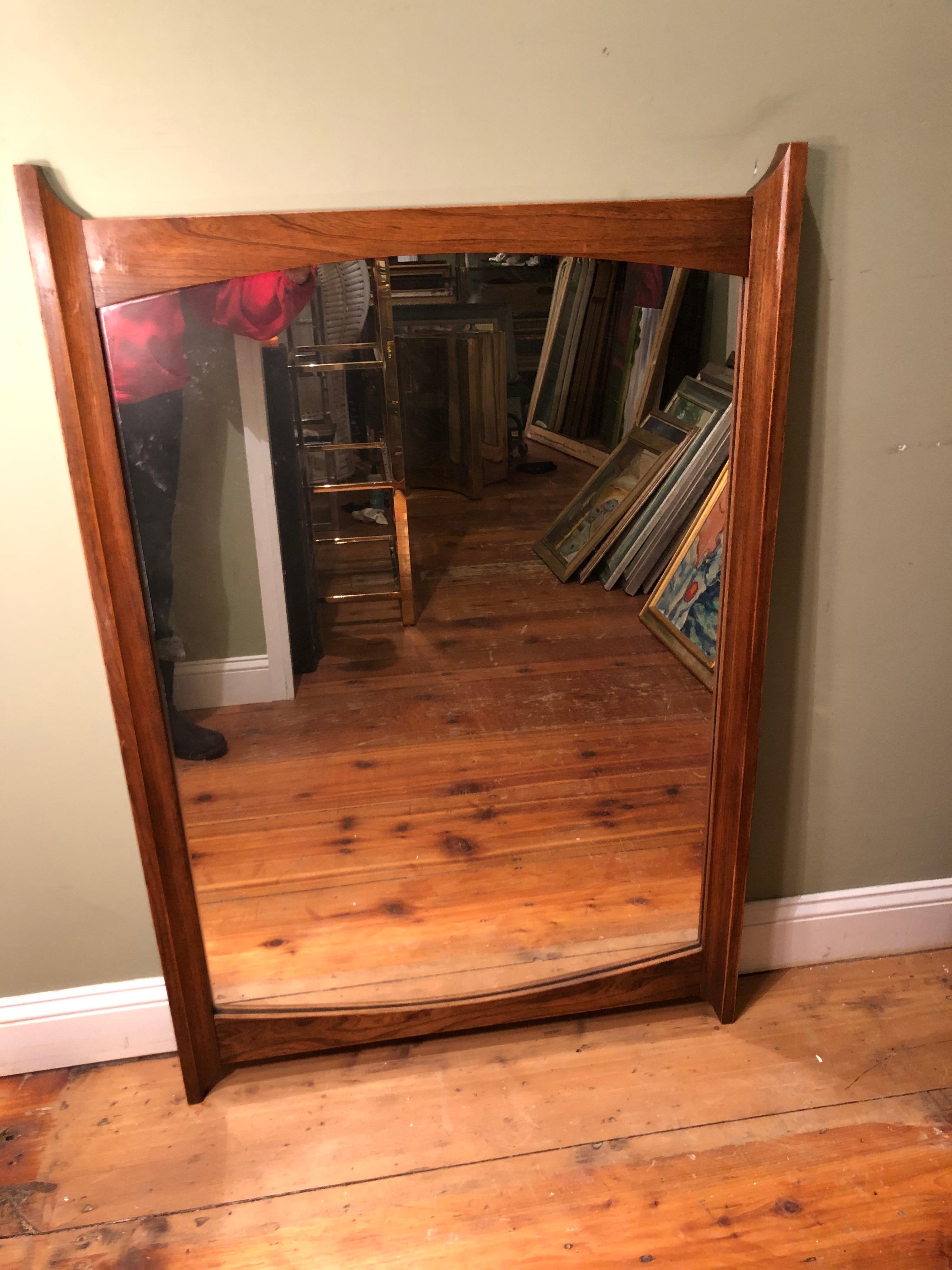 Mid-Century Modern Wooden Mirror 1