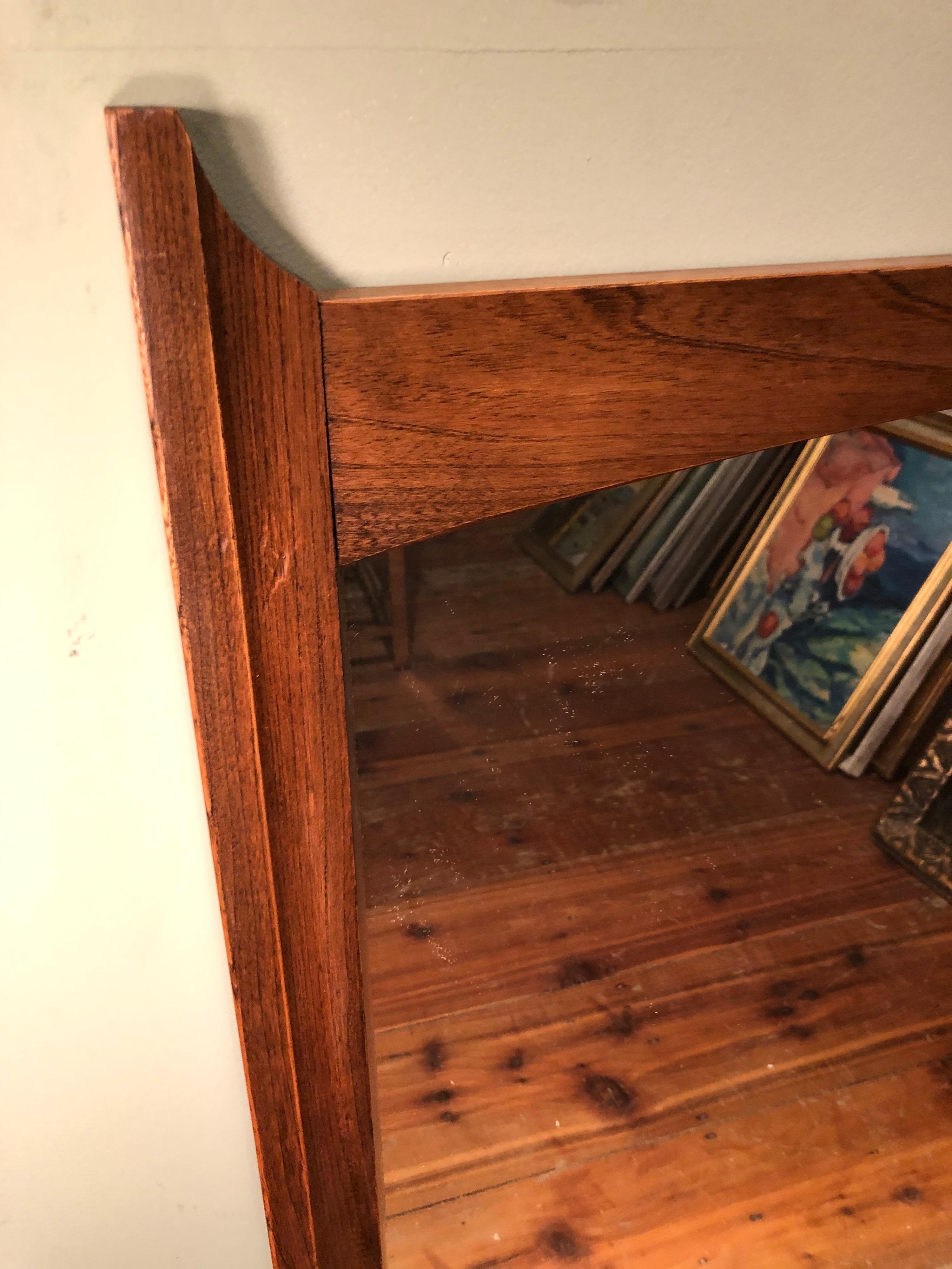 Mid-Century Modern Wooden Mirror 3