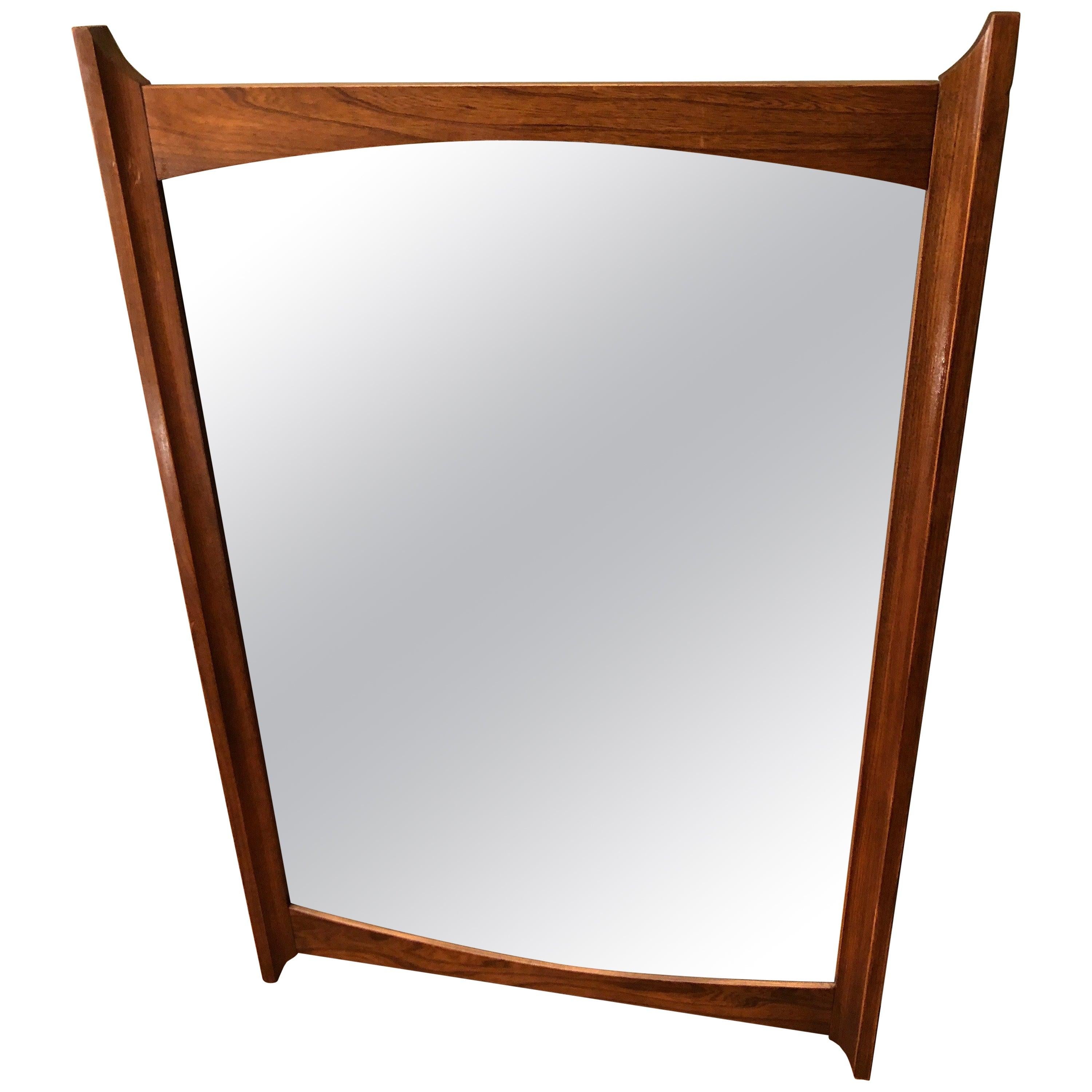 Mid-Century Modern Wooden Mirror