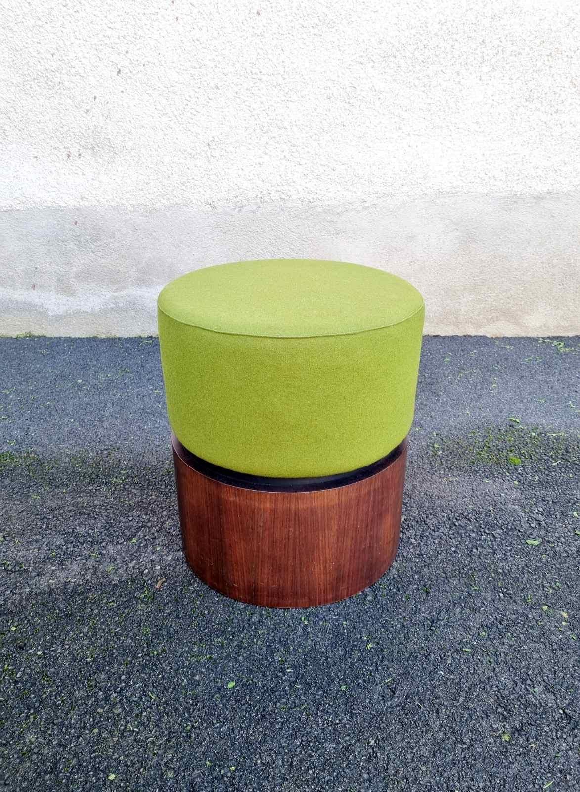 Mid Century Modern Wooden Ottoman, Italy 60s For Sale 1