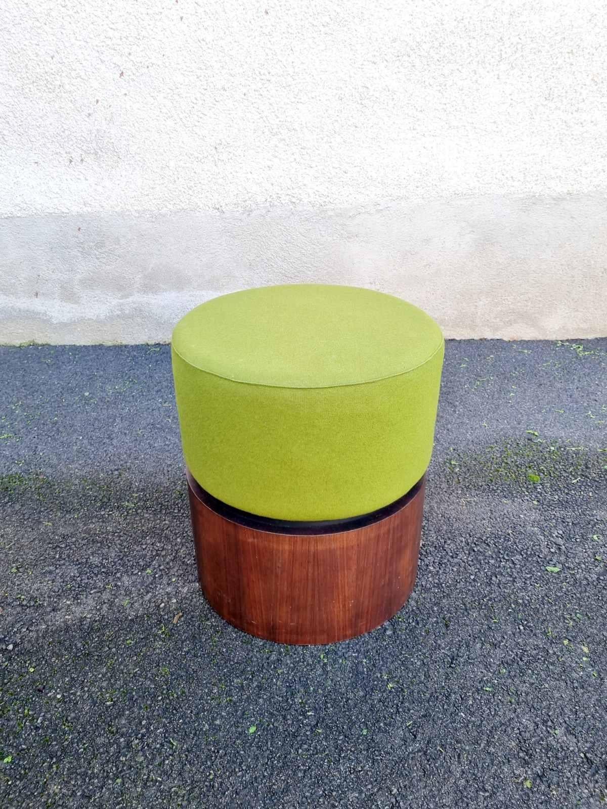 Mid Century Modern Wooden Ottoman, Italy 60s For Sale 2