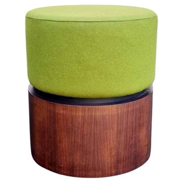 Mid Century Modern Wooden Ottoman, Italien 60s