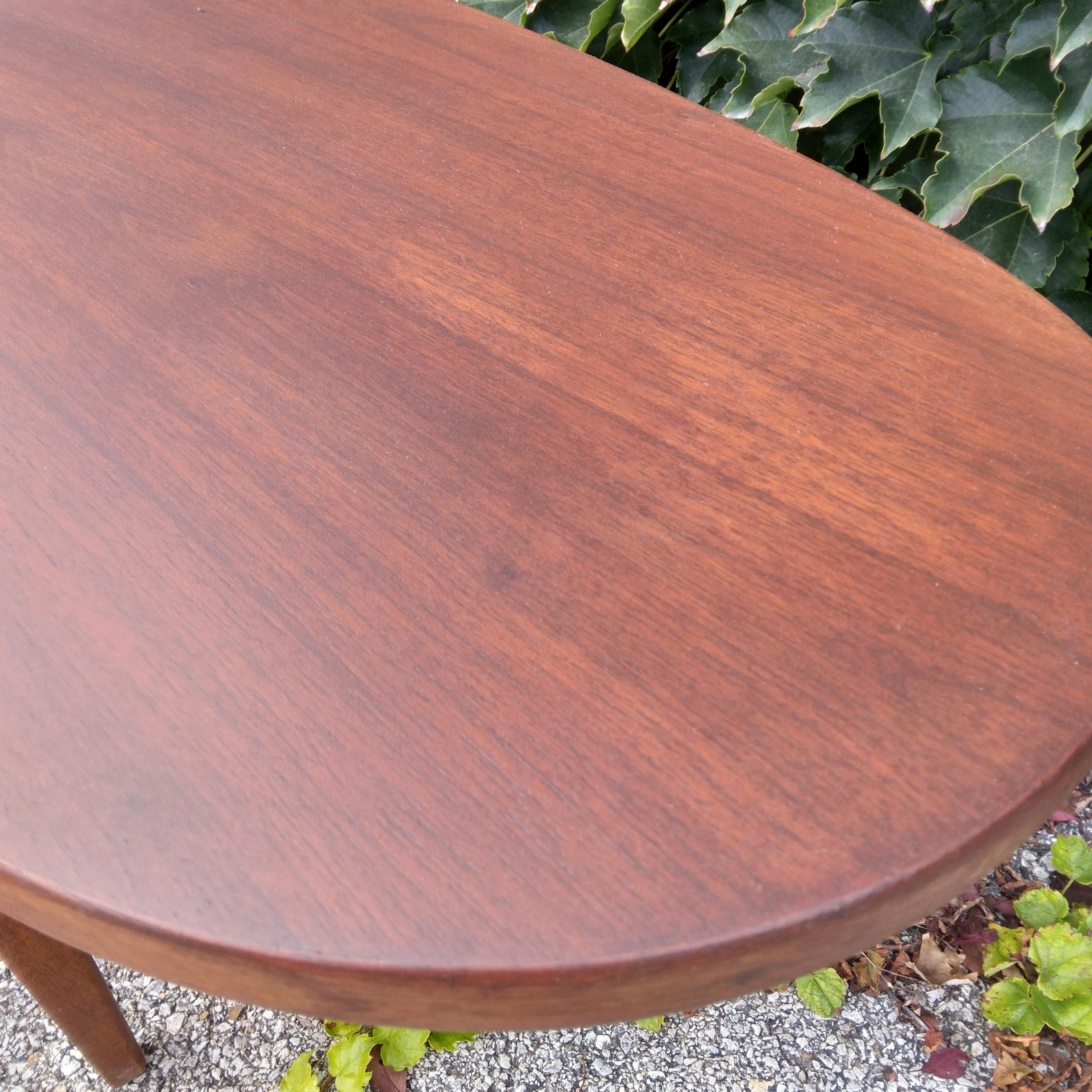 MidCentury Modern Wooden Oval Coffee Table at 1stDibs oval mid