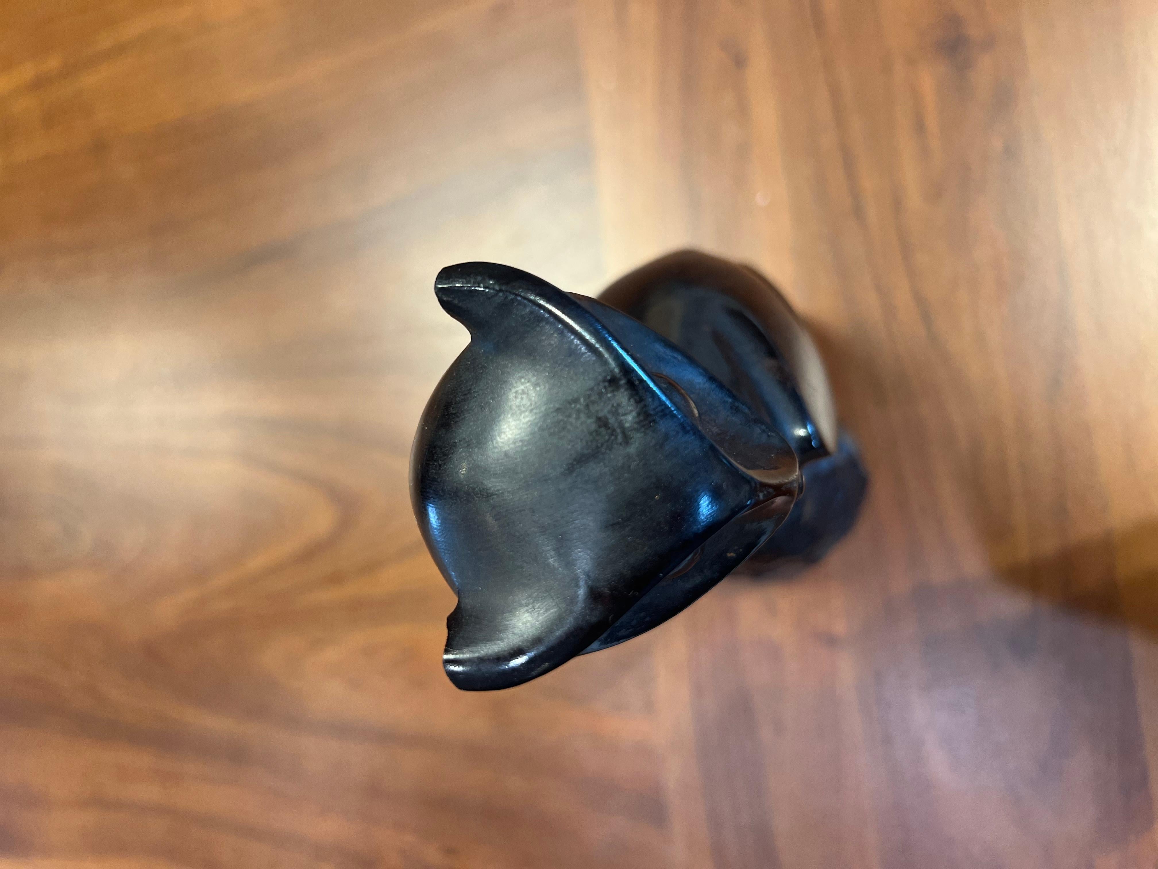 Mid Century Modern Wooden Owl Carving For Sale 3