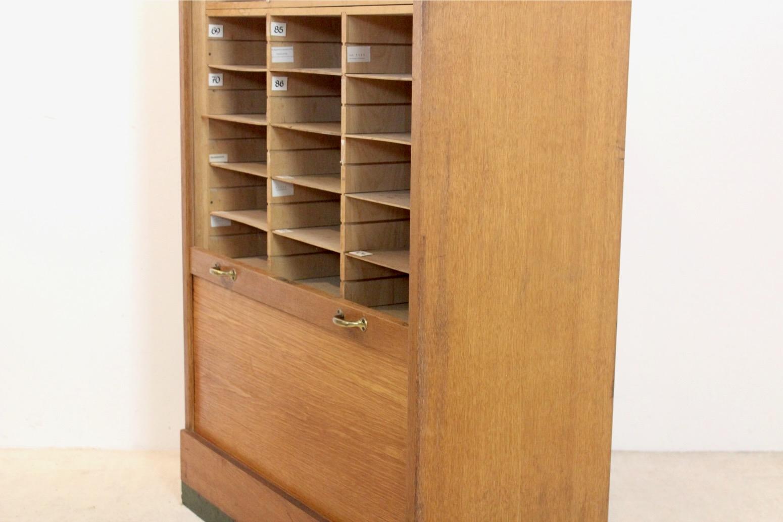 Armadio a piccionaia in legno di Dobergo Büromöbel, Germania, 1950 in vendita 6