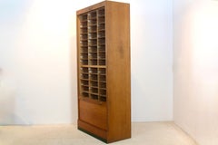 Mid-Century Modern Wooden Pigeonhole Cabinet by Dobergo Büromöbel, Germany, 1950