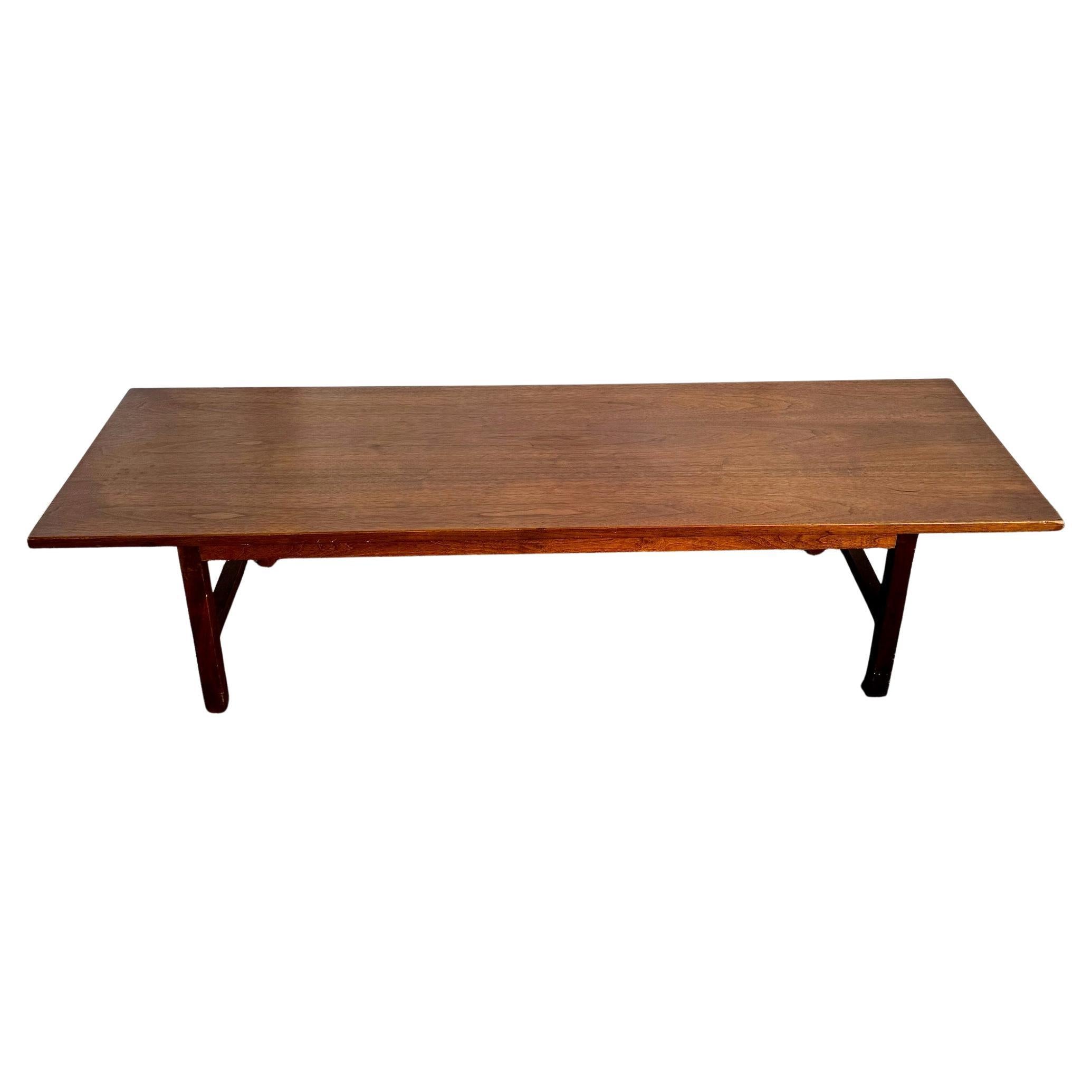 Mid Century Modern Wooden Rectangular Coffee Table