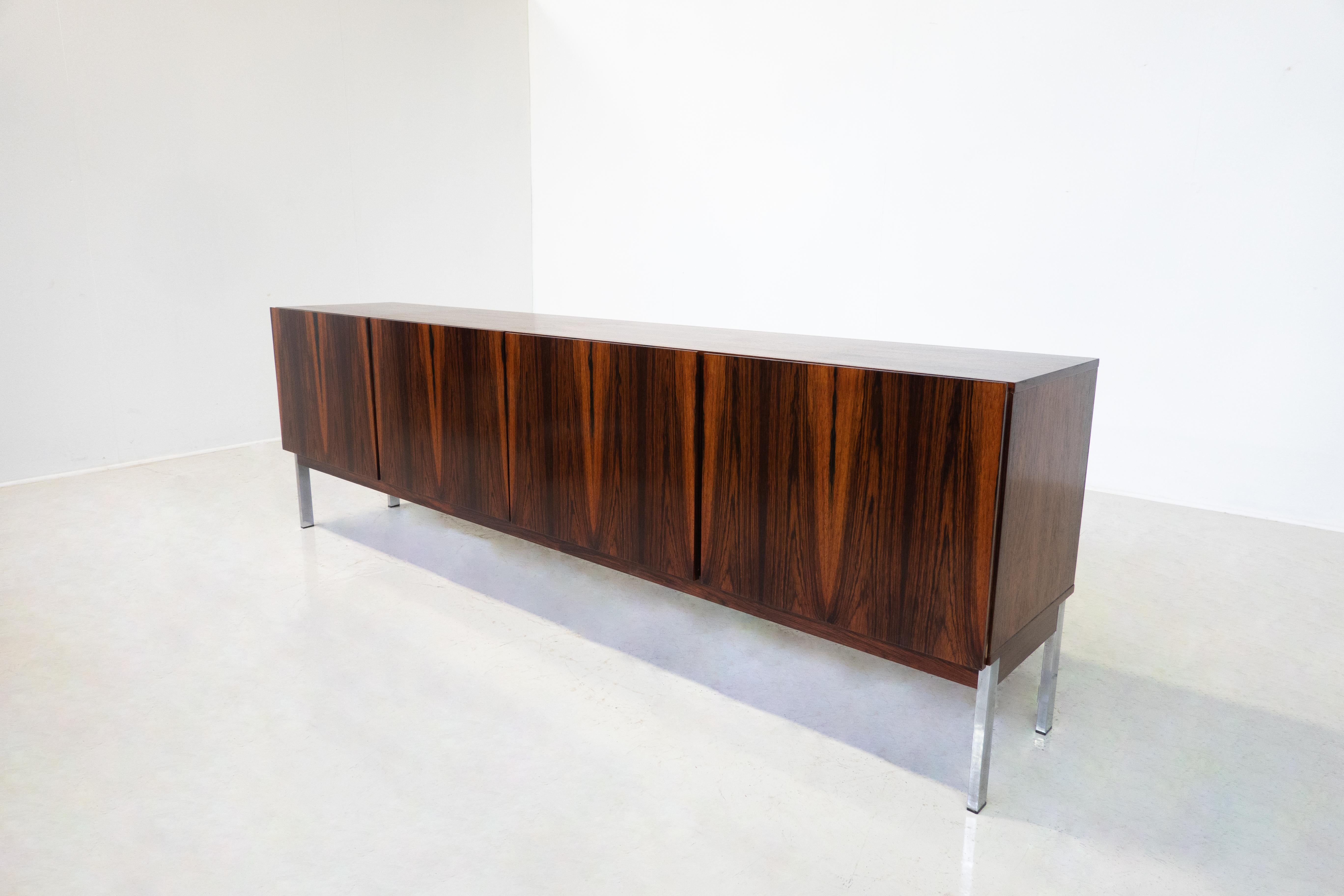 Mid-Century Modern Wooden Scandinavian Sideboard, 1960s In Good Condition In Brussels, BE