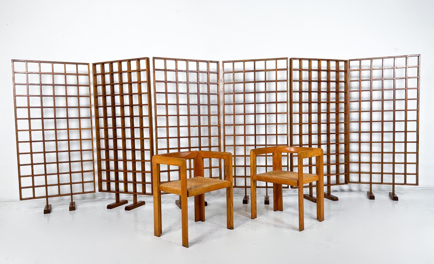 Mid-Century Modern, Wooden Screen, 1960s, Sold per panel.