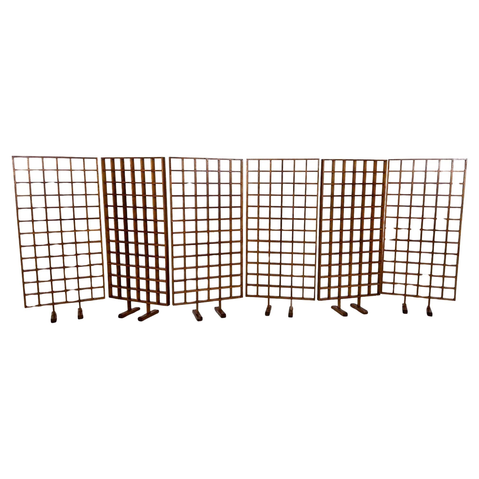Mid-Century Modern Wooden Screen, 1960s, Sold per panel.