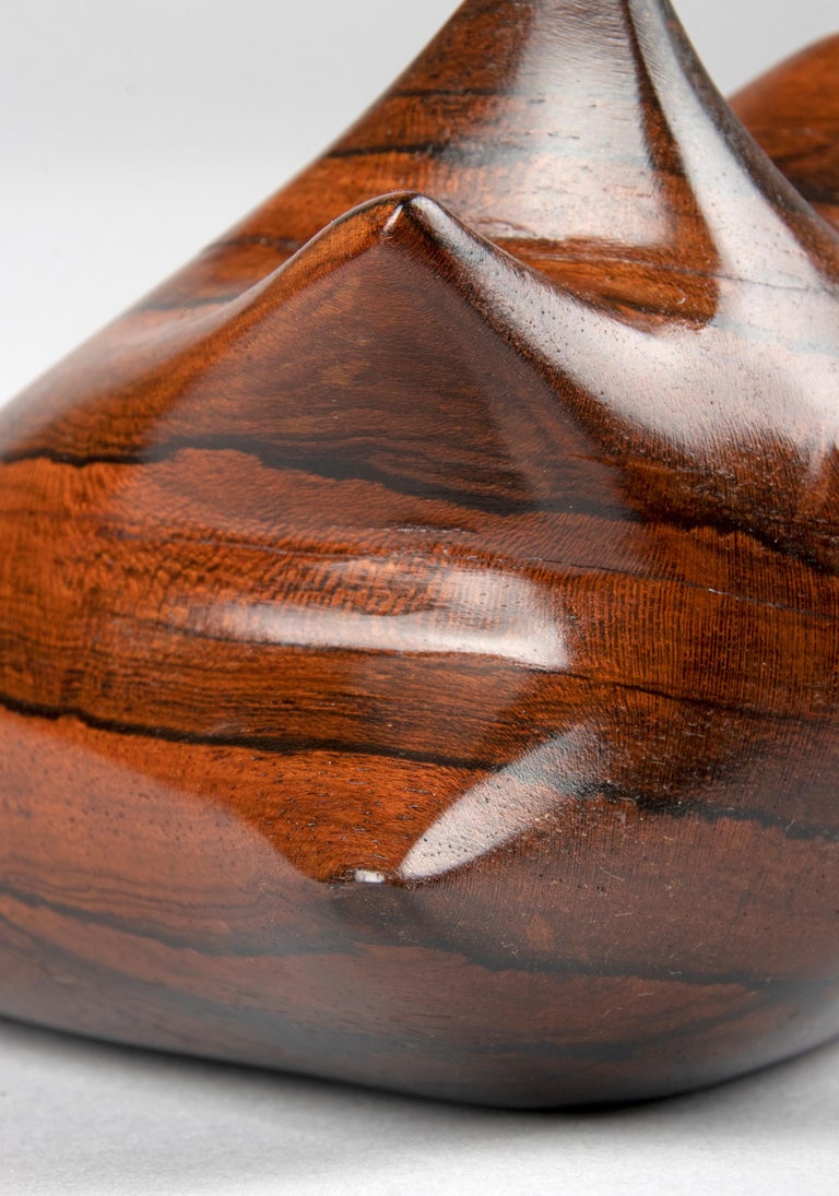 Mid-Century Modern Wooden Sculpture Shaped as a Shell For Sale at 1stDibs