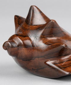 Mid-Century Modern Wooden Sculpture Shaped as a Shell