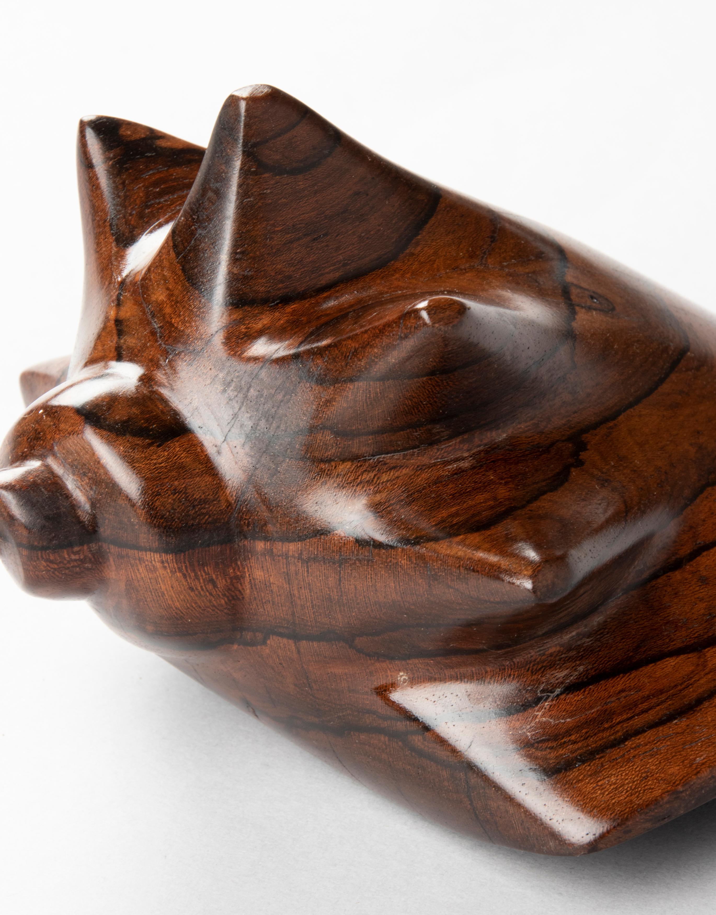 Bois Sculpture en bois du milieu du siècle en forme de coquillage en vente