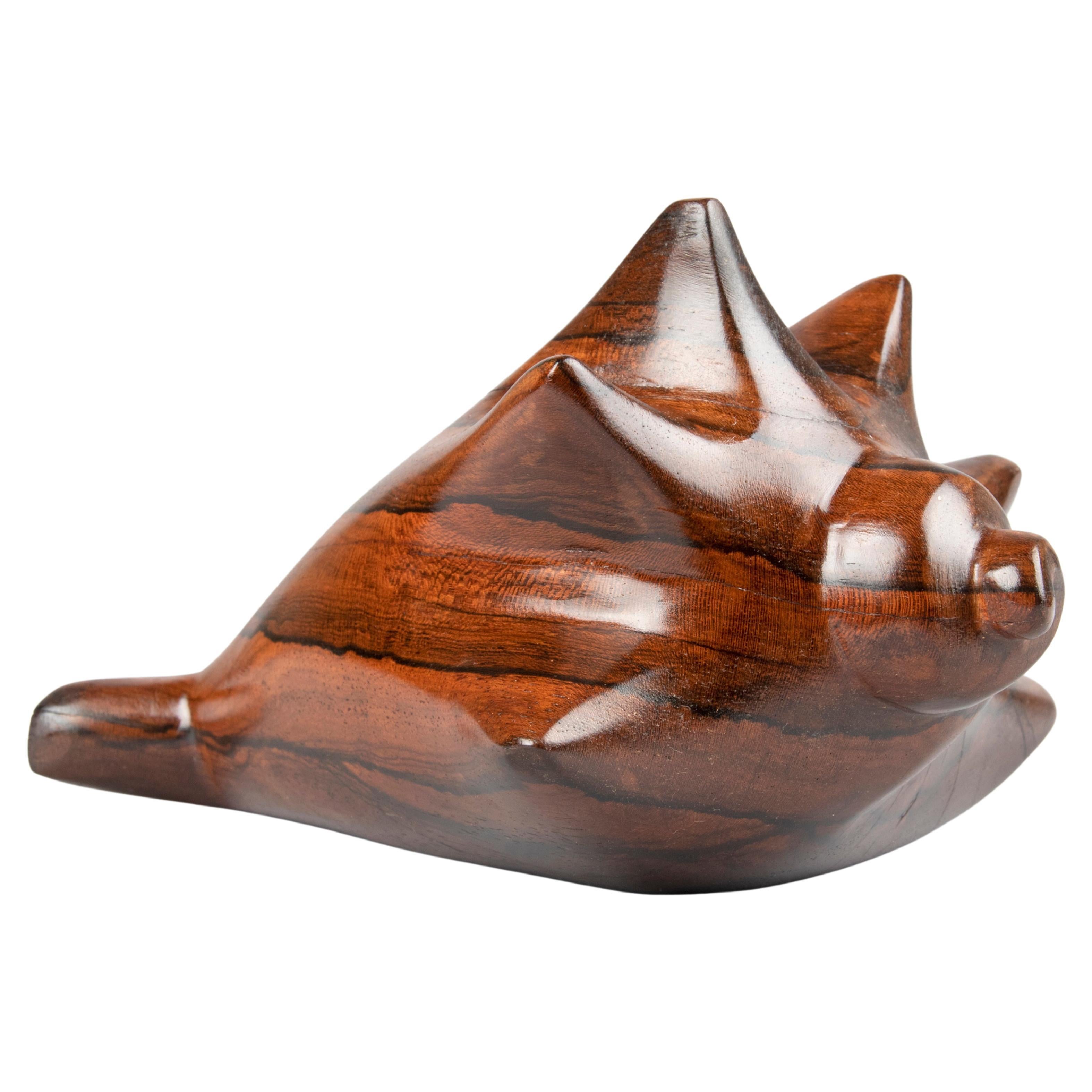 Mid-Century Modern Wooden Sculpture Shaped as a Shell For Sale