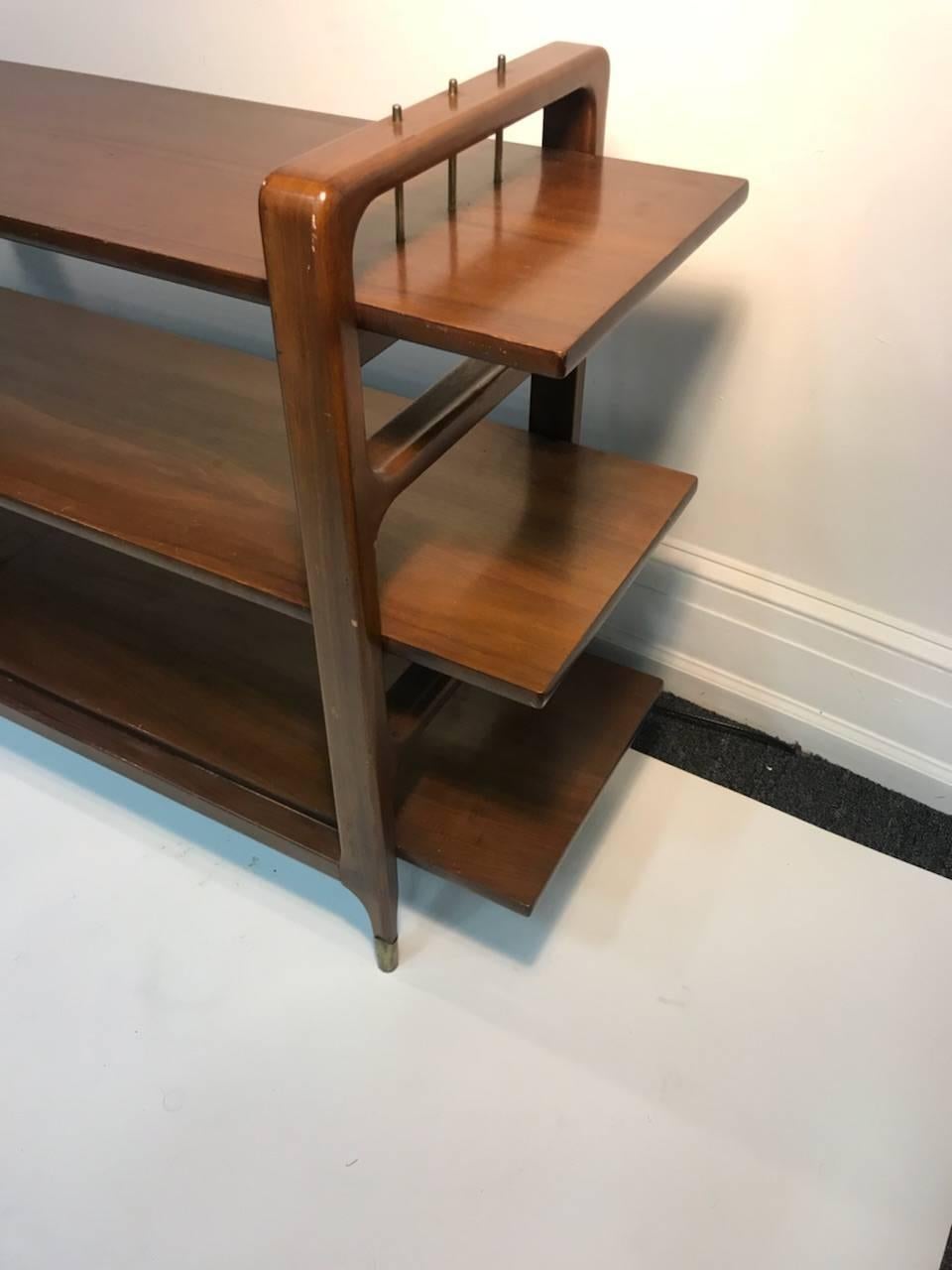 Mid-20th Century Mid-Century Modern Wooden Shelving Table