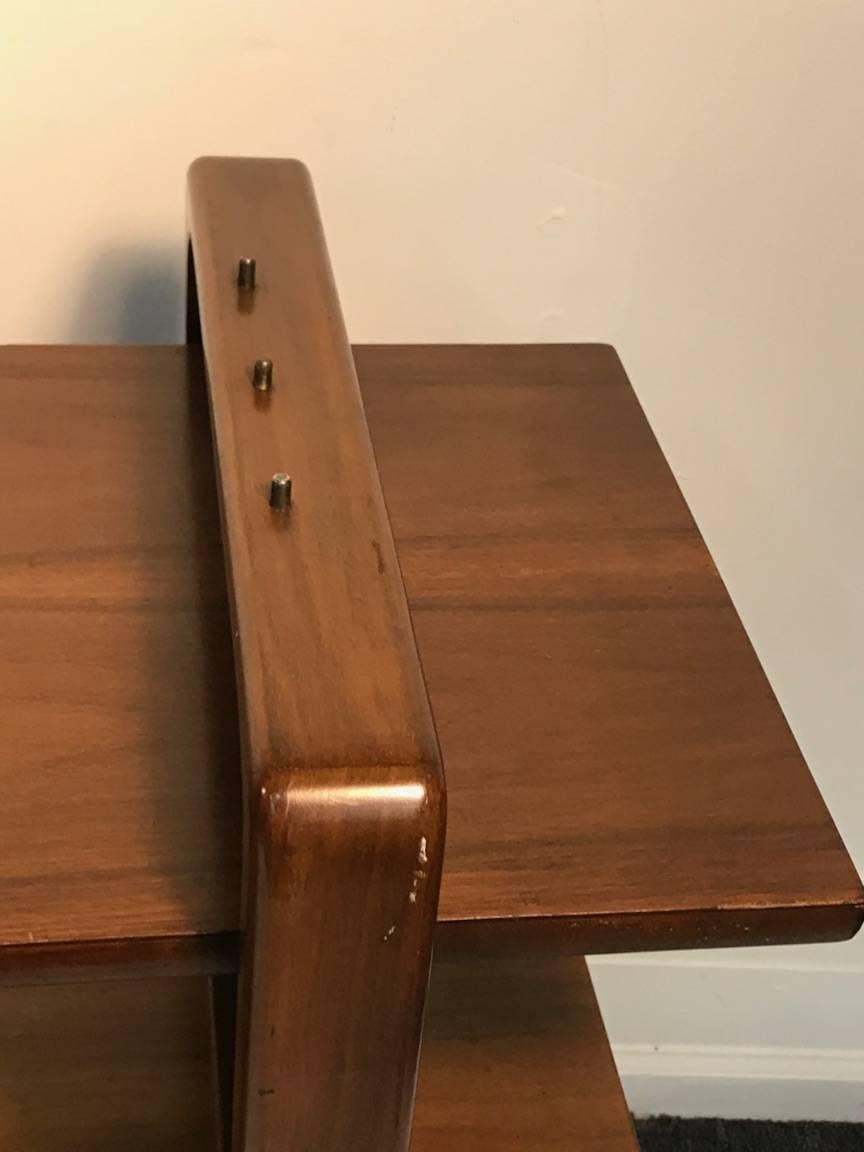 Mid-Century Modern Wooden Shelving Table 1