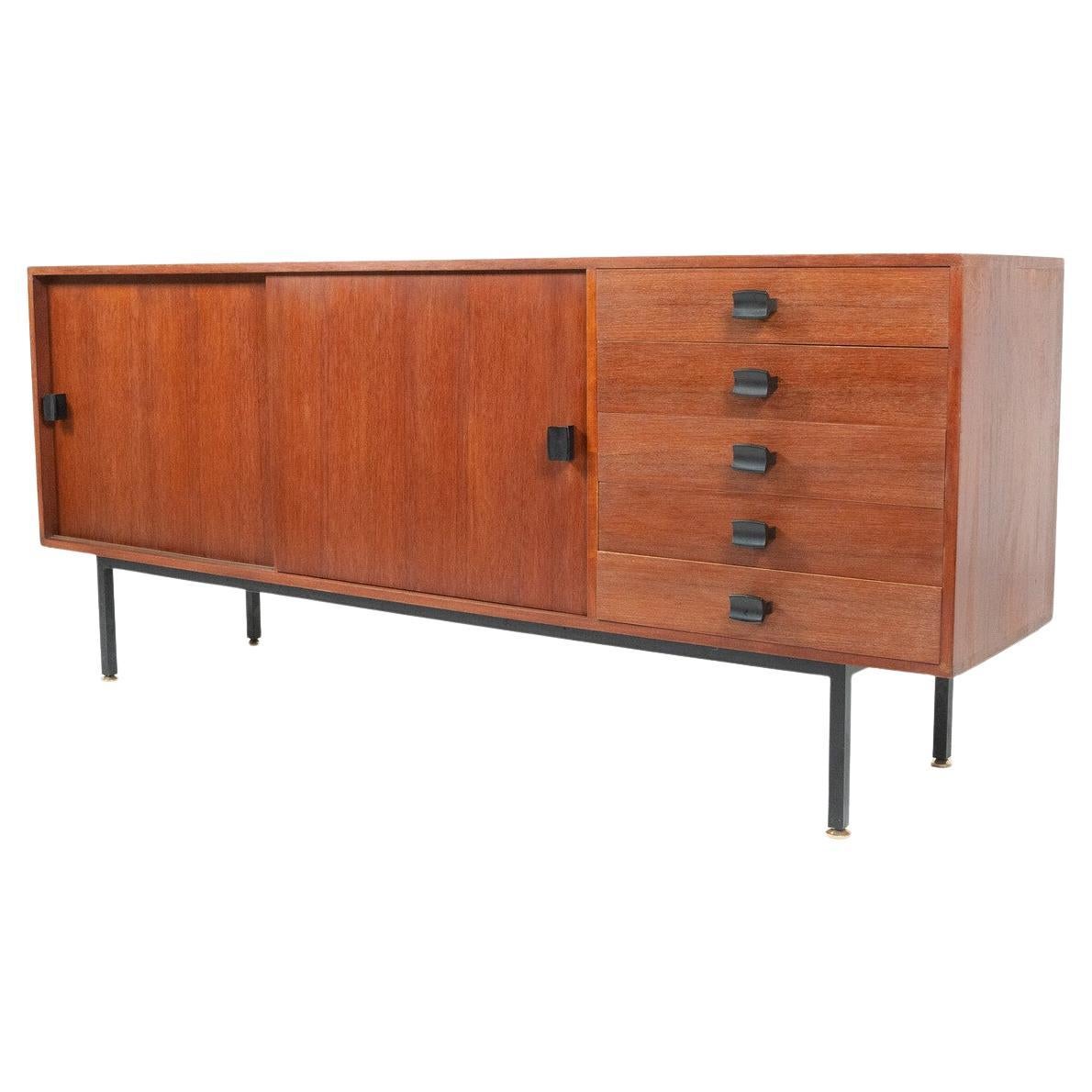 Aparador de madera moderno de mediados de siglo, años 60