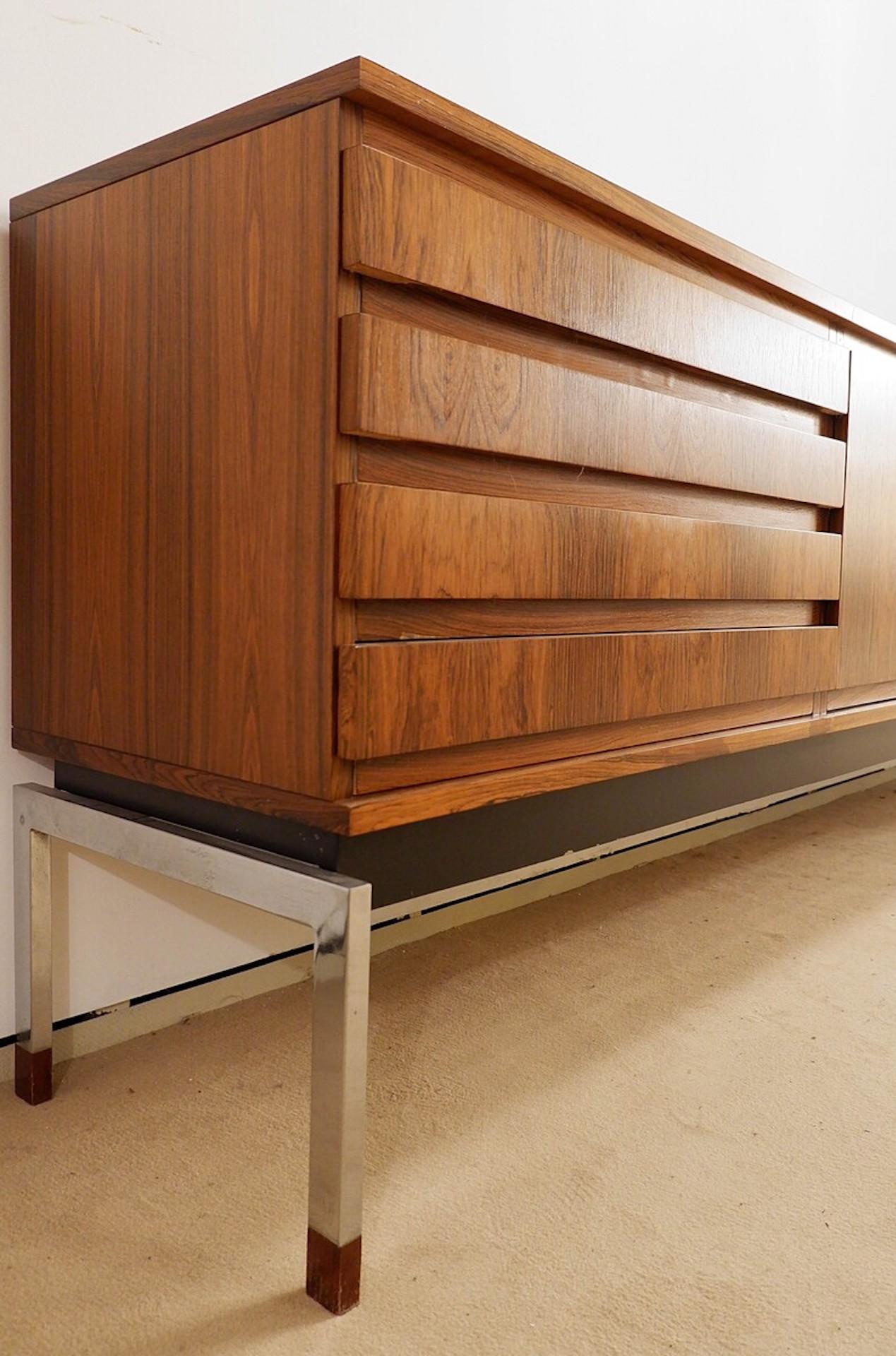 Late 20th Century Mid-Century Modern Wooden Sideboard by Alfred Hendrickx, Belform, 1970s