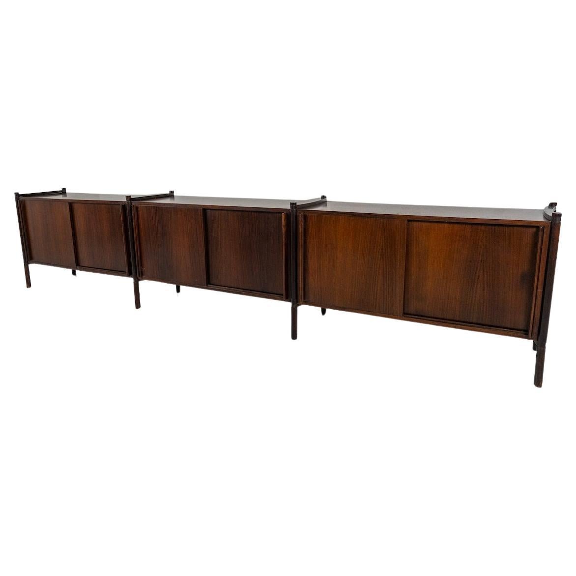 Mid-Century Modern Wooden Sideboard by Fukuoh Hirozi for Gavina, 1960s For Sale