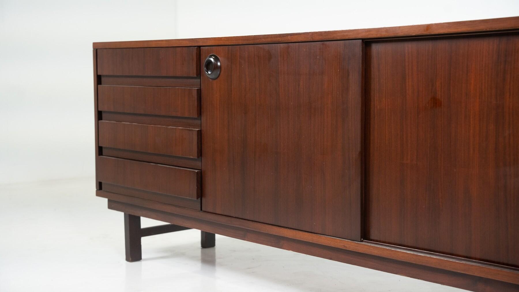 Mid-Century Modern Wooden Sideboard, Italy For Sale 5