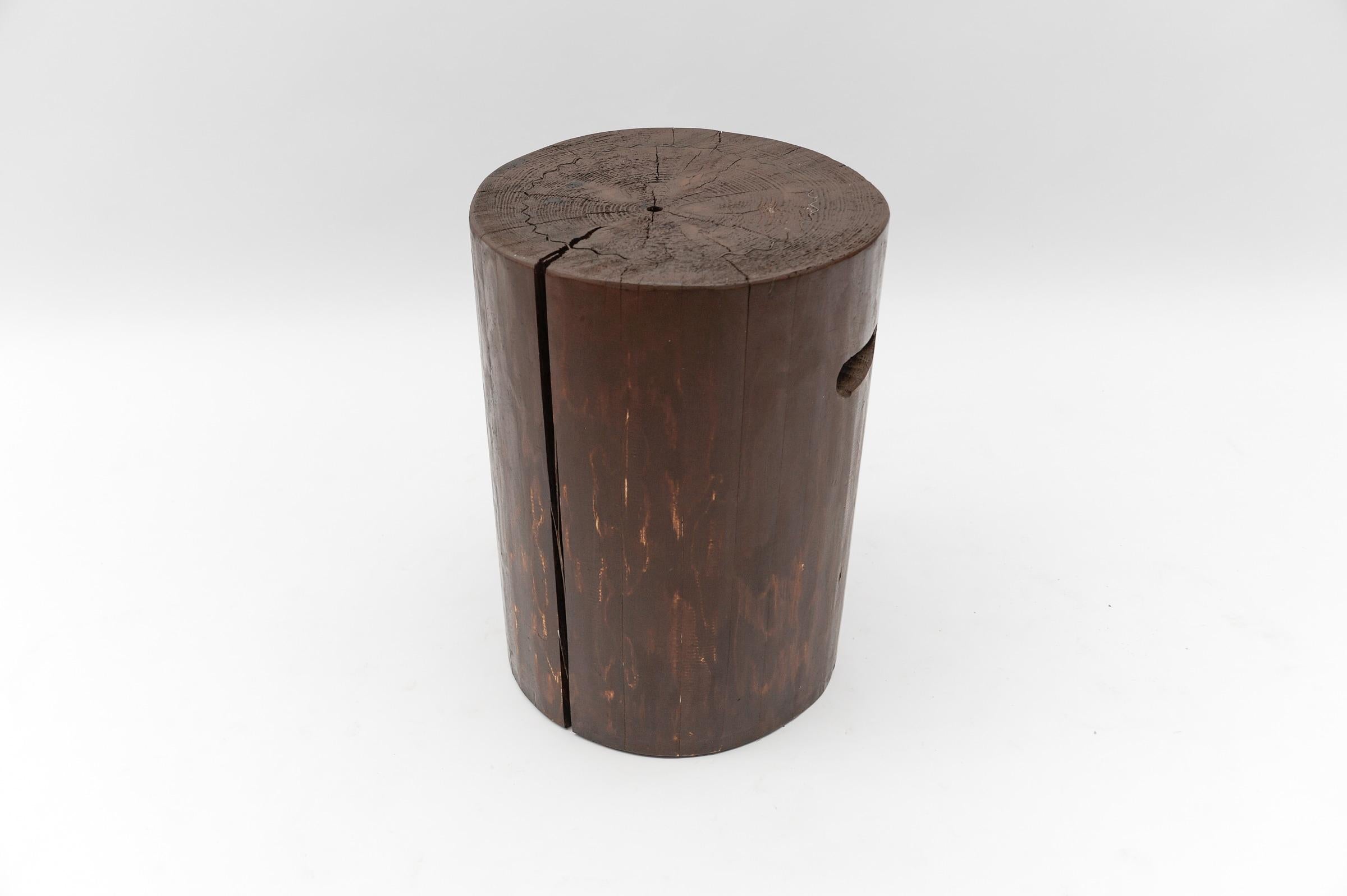 Mid-Century Modern Wooden Stool from the French Alps, - 1950s In Good Condition For Sale In Nürnberg, Bayern