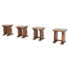Used Mid-Century Modern Wooden Stools - Sold Individually