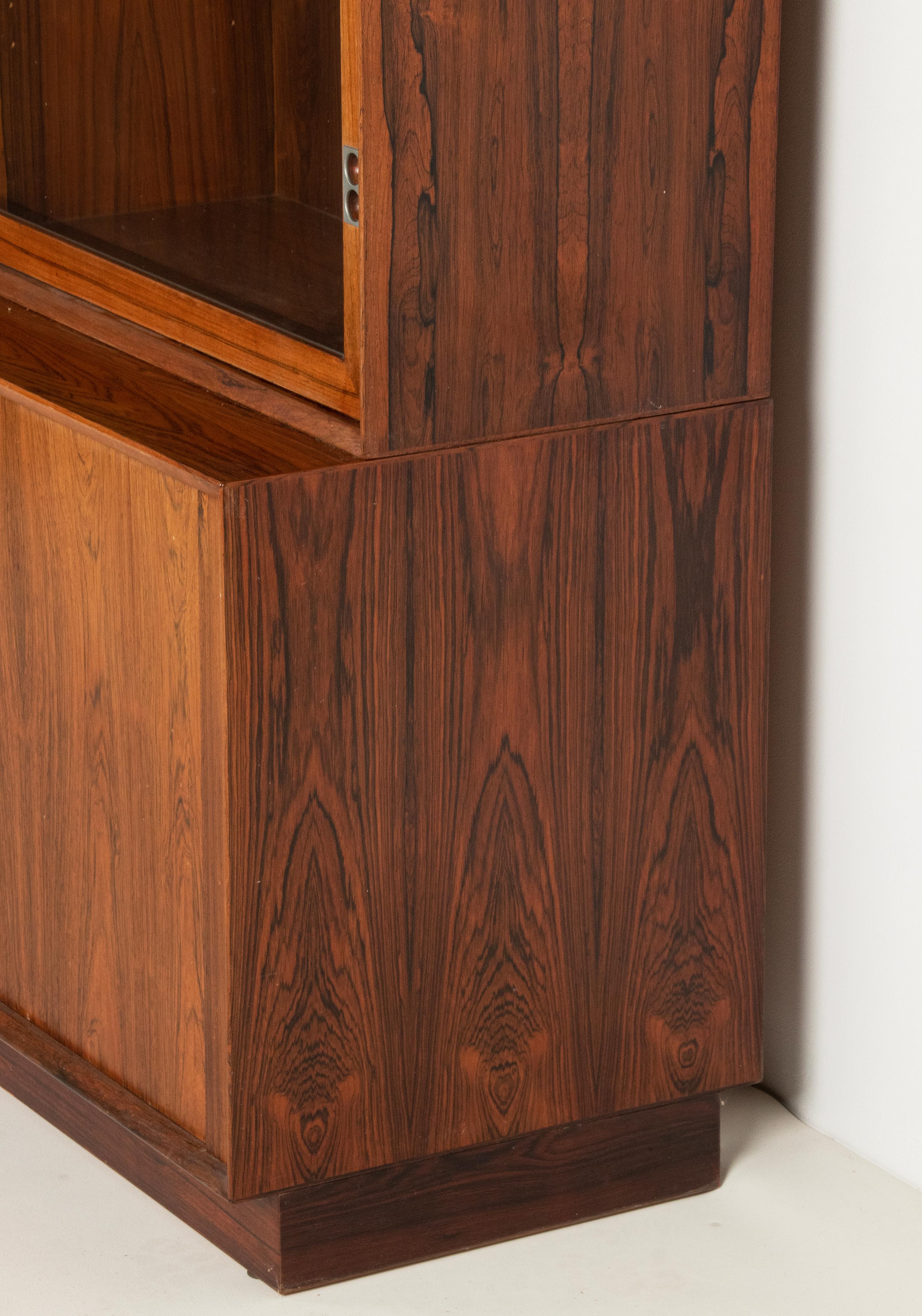 Mid-Century Modern Wooden Tambour Bookcase/Credenza by Arne Vodder - Sibast For Sale 8