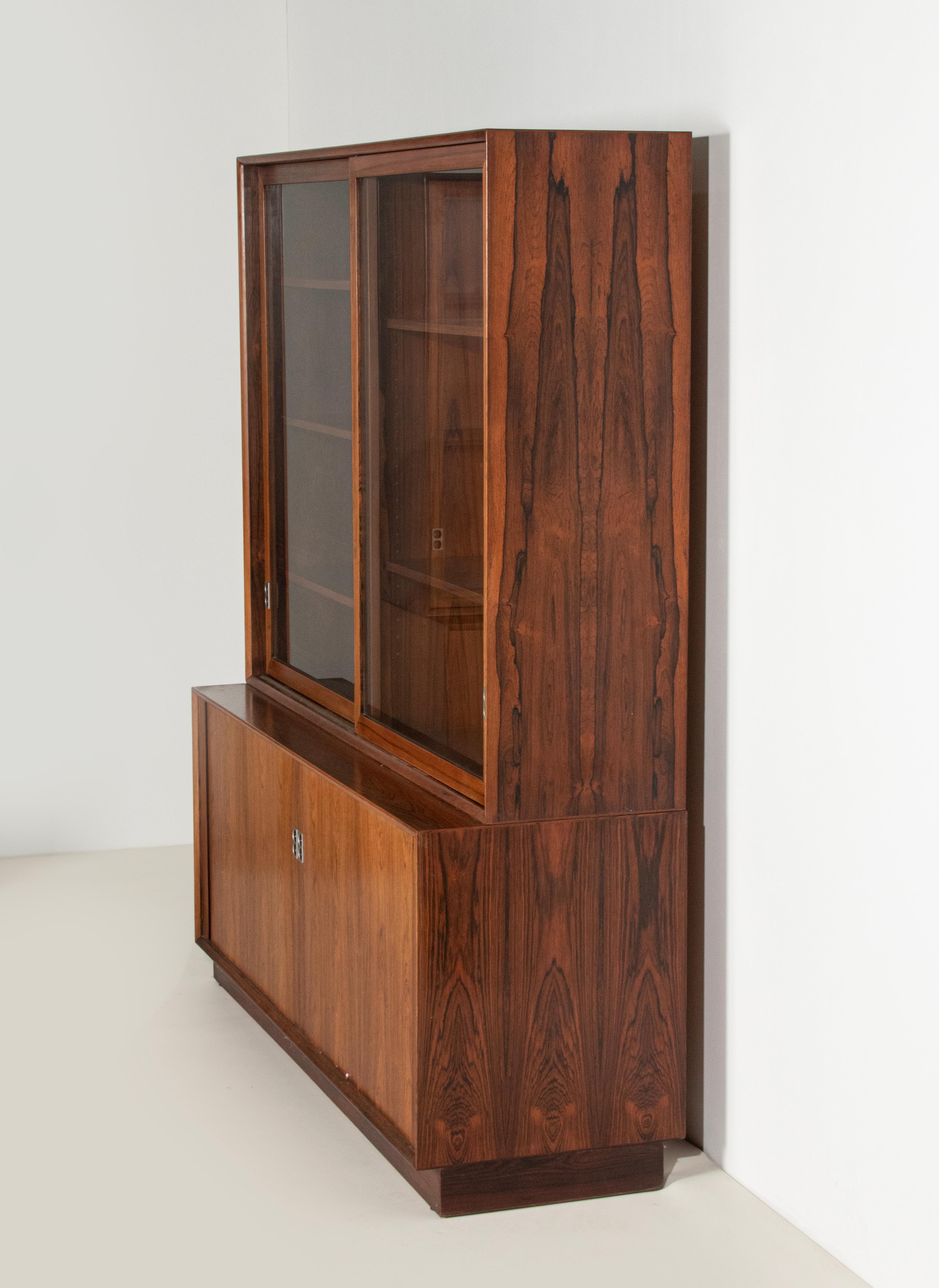 Mid-Century Modern Wooden Tambour Bookcase/Credenza by Arne Vodder - Sibast For Sale 13
