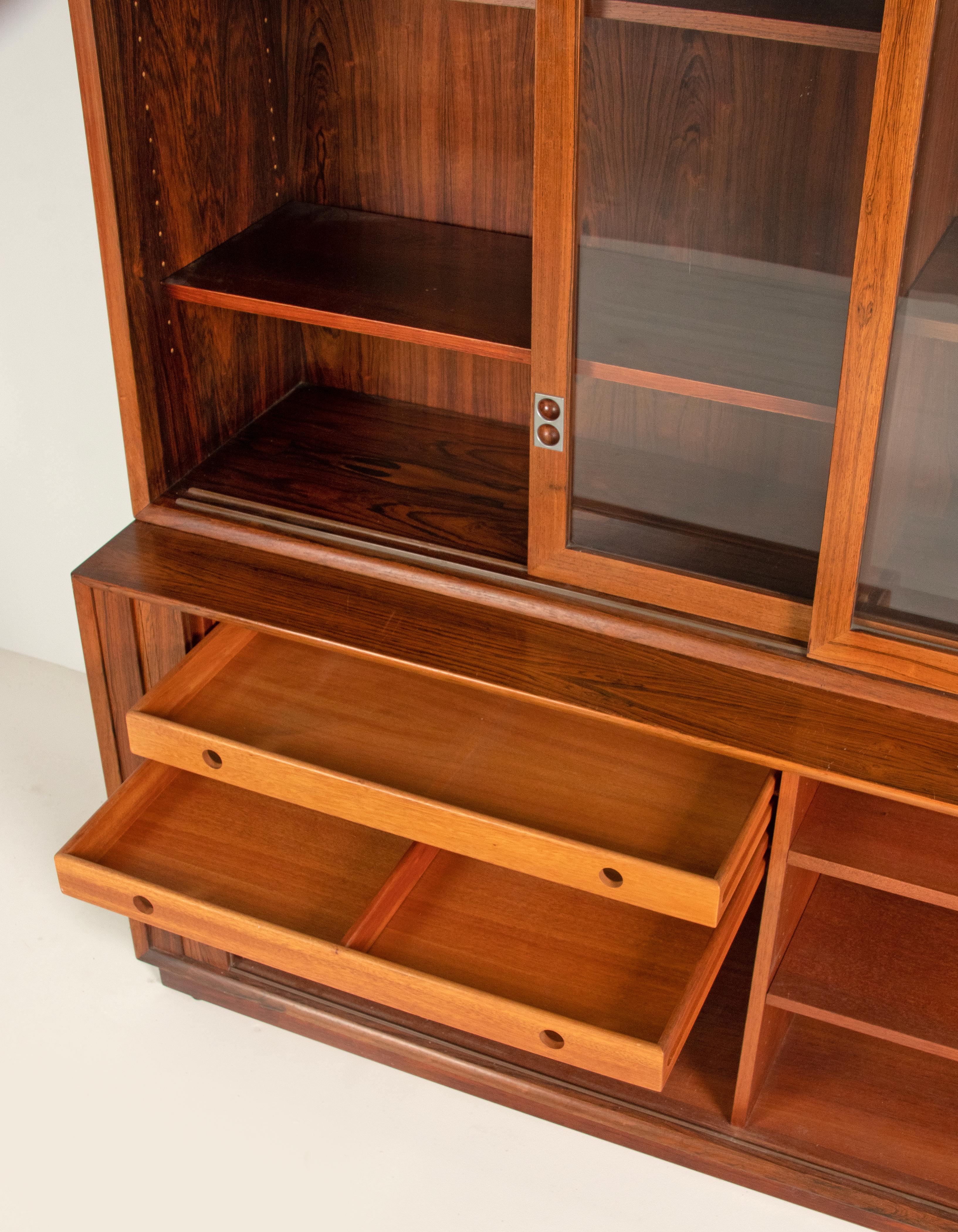 Mid-Century Modern Wooden Tambour Bookcase/Credenza by Arne Vodder - Sibast For Sale 3