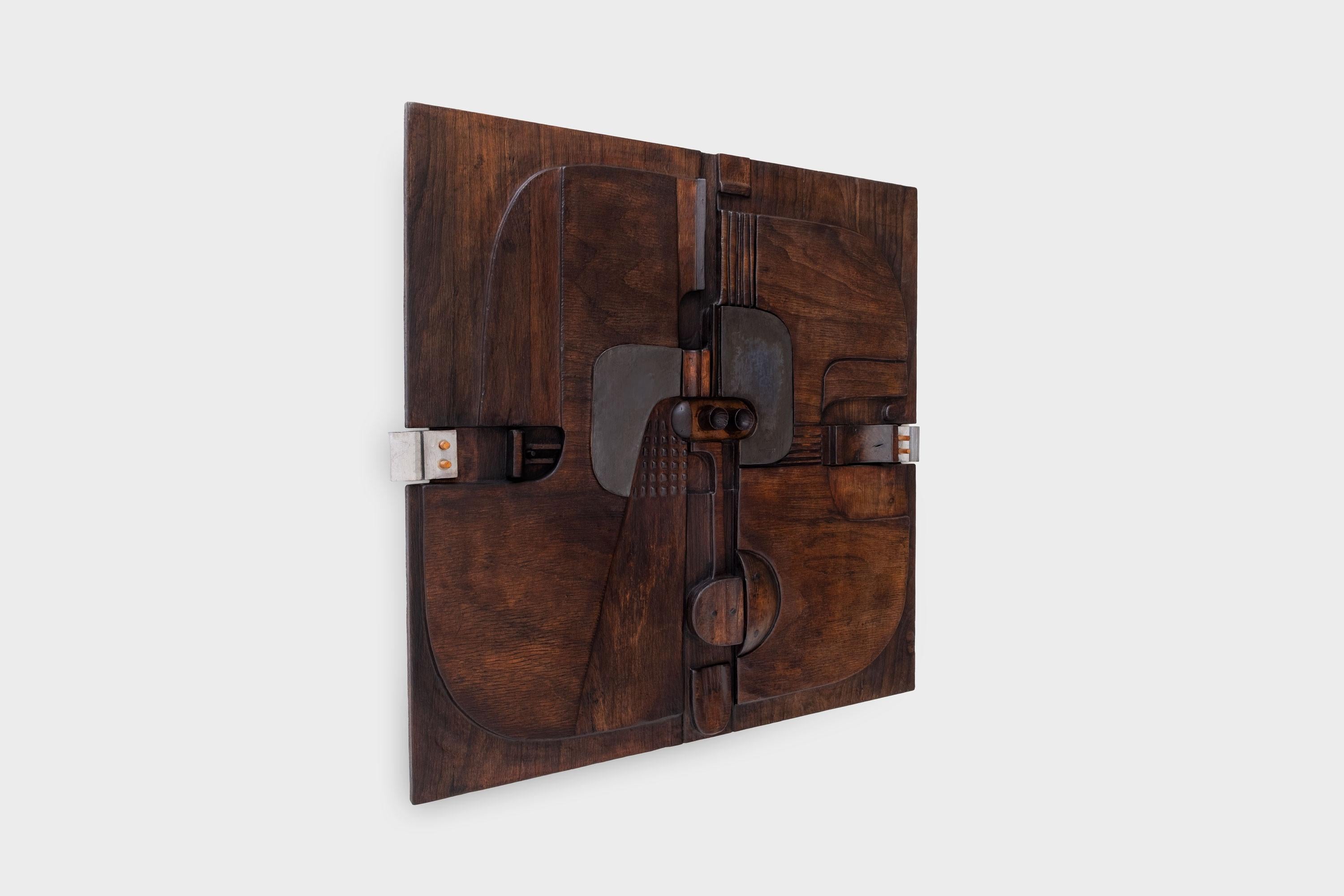 Modernes Holz-Wandrelief aus der Jahrhundertmitte  Nerone & Patuzzi / Gruppo NP2 (Moderne der Mitte des Jahrhunderts)