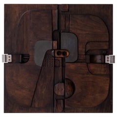 Modernes Holz-Wandrelief aus der Jahrhundertmitte  Nerone & Patuzzi / Gruppo NP2
