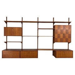 Mid-Century Modern Wooden Wall Unit, 1960s