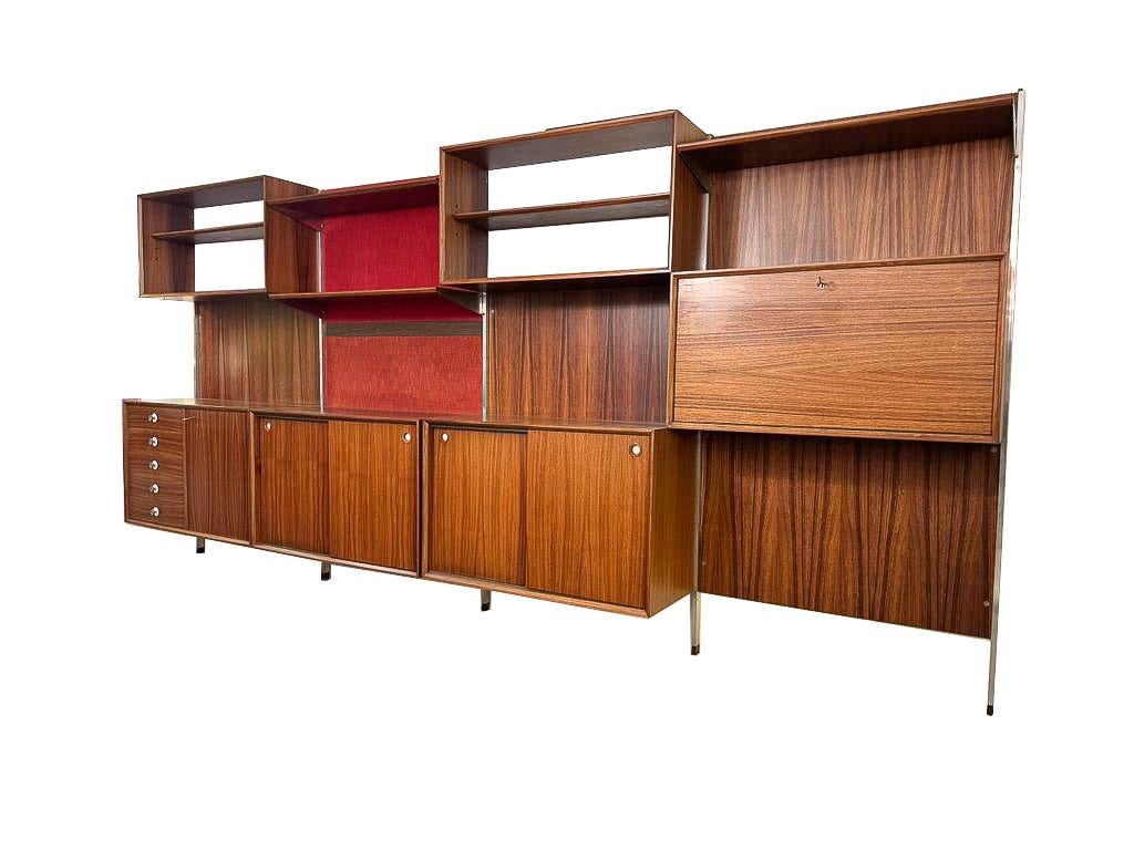 Mid-Century Modern Wooden Wall Unit by Georges Coslin, 1950s For Sale 1