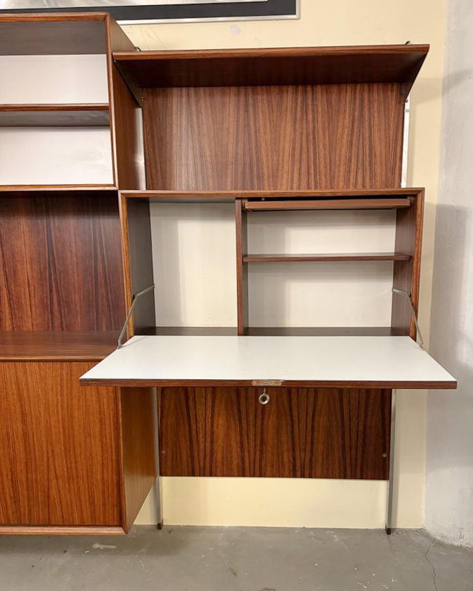 Mid-Century Modern Wooden Wall Unit by Georges Coslin, 1950s For Sale 2