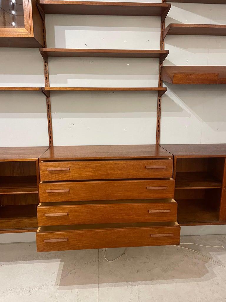 Mid-Century Modern Wooden Wall Unit by Kai Kristiansen, Denmark, 1960s For Sale 2