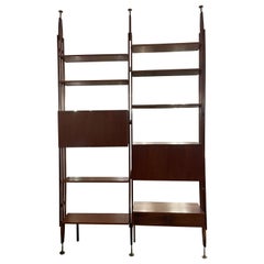 Mid-Century Modern Wooden Wall unit, in the style of Franco Albini, Italy, 1960s