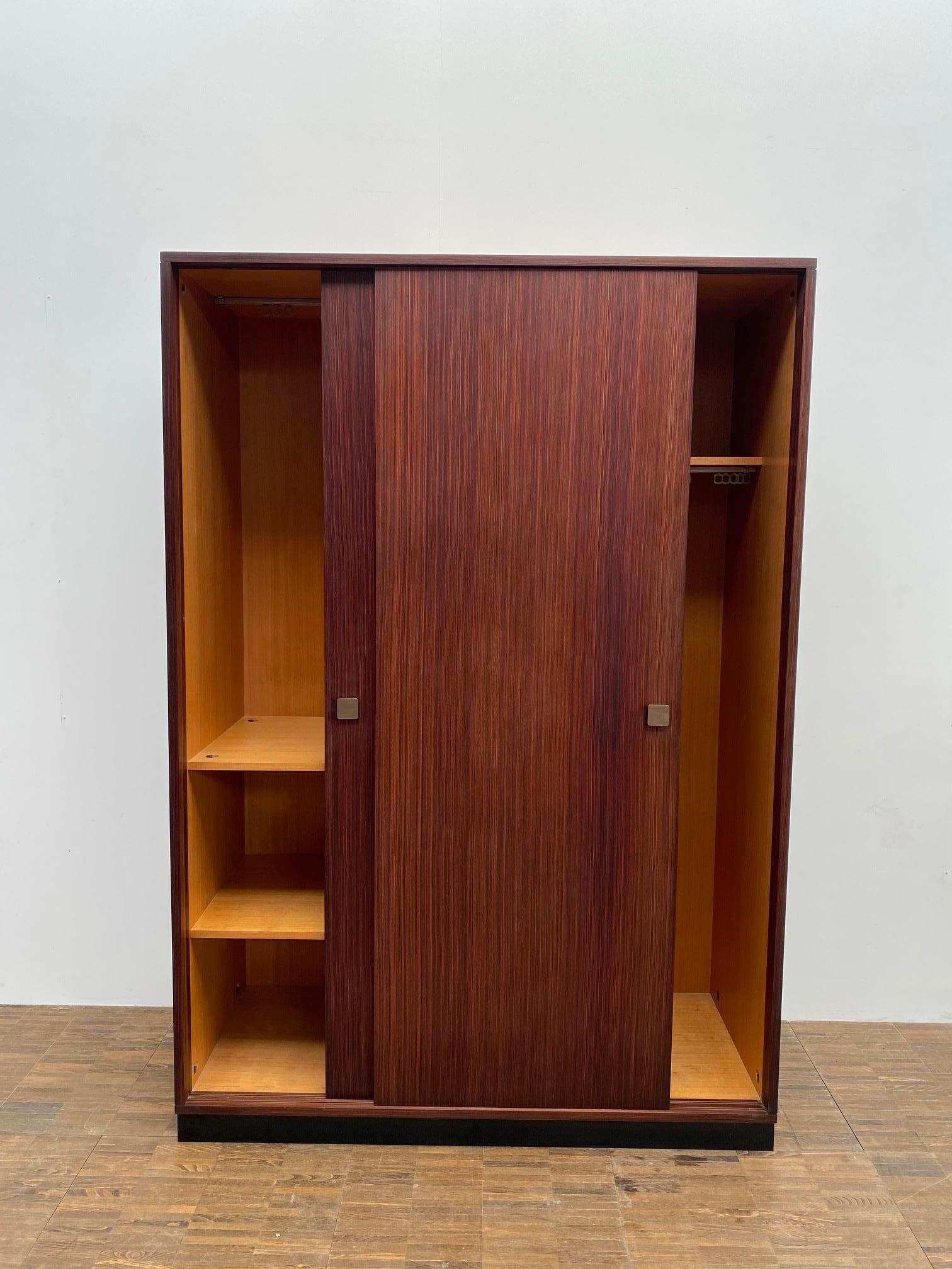 Mid-Century Modern Wooden Wardrobe by Alfred Hendricks, 1970s In Good Condition In Brussels, BE